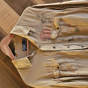 Polo Ralph Lauren Shirt - Long Sleeve Military Vintage Rare XL